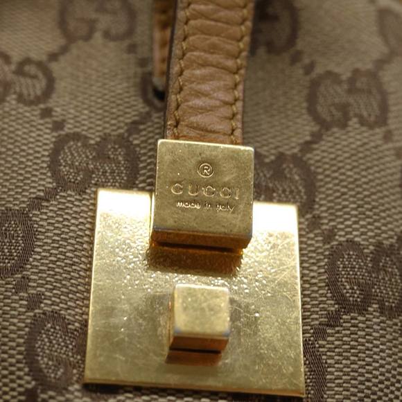 GUCCI GG Canvas Sherry Line Hand Bag Beige Red Brown 000 0846 Auth 70123 - Picture 4 of 16